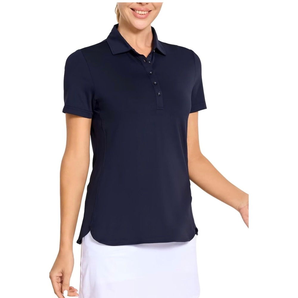 Maelreg Performance Polo Shirt Navy Blue Short Sleeve Golf Tennis Top NWT M